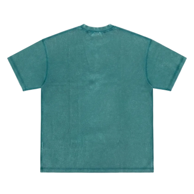 Heavyweight Green Tee - Saint Logo White Stitch