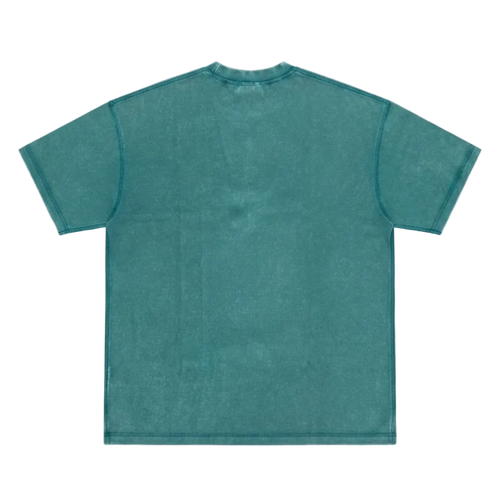 Heavyweight Green Tee - Saint Logo White Stitch