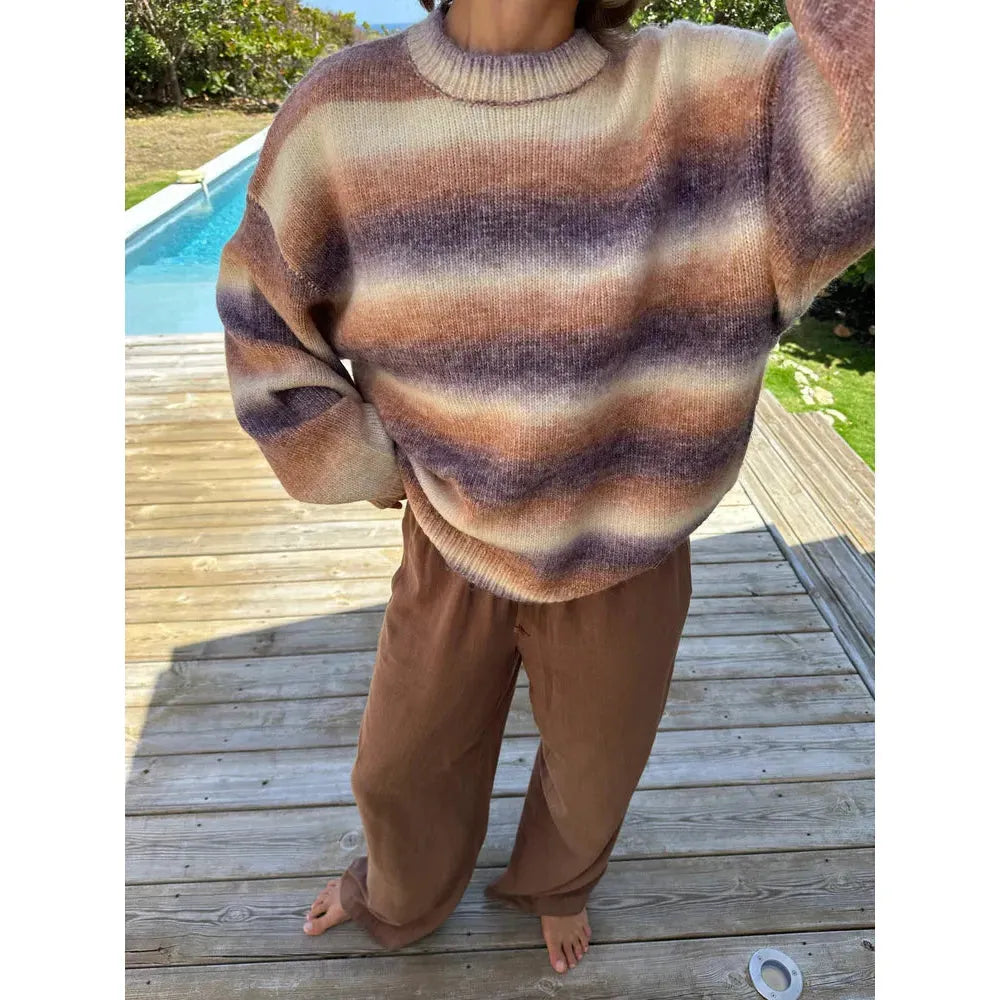 Pantalon en lin intemporel – Marron