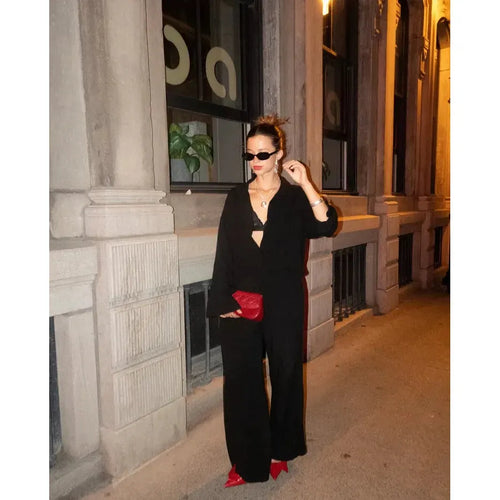 Pantalon en lin timeless – Black