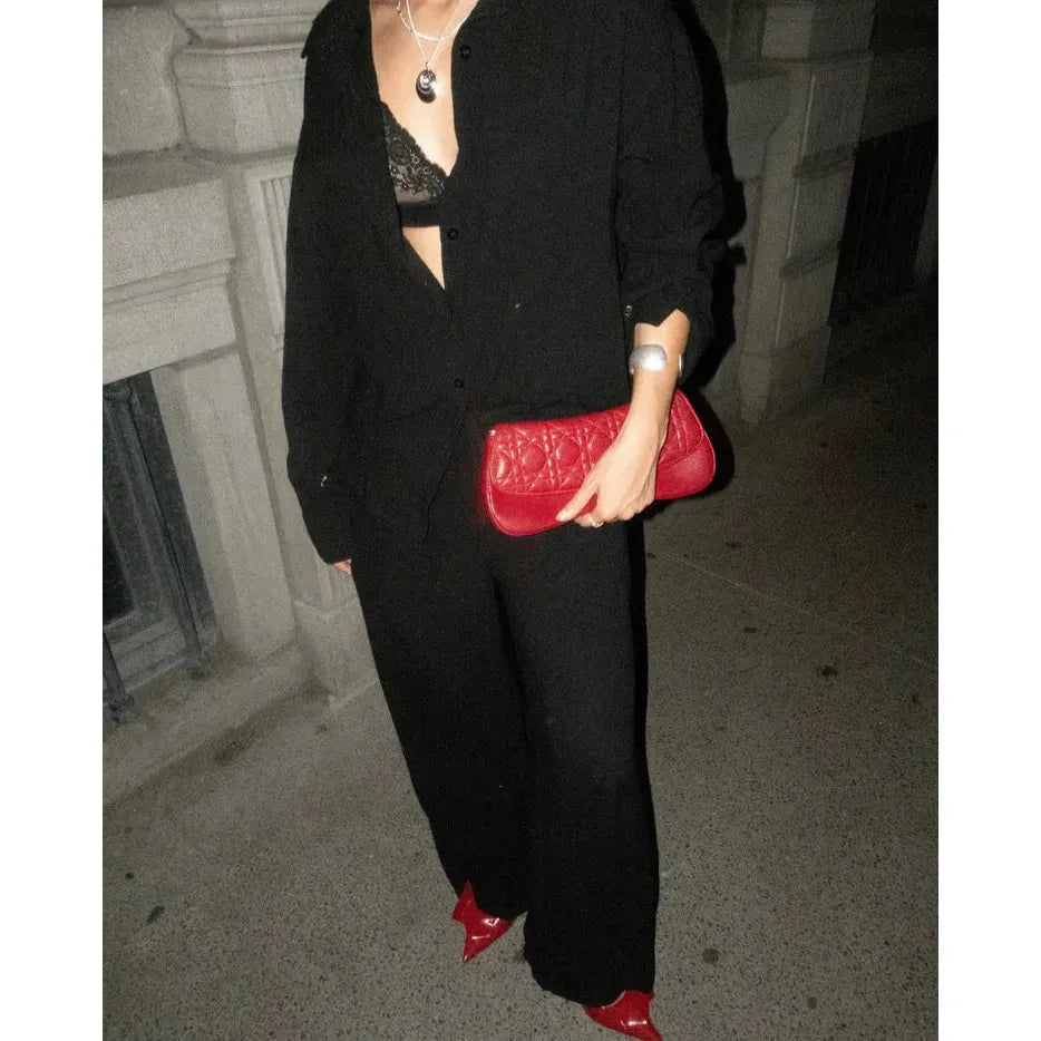 Pantalon en lin intemporel – Noir