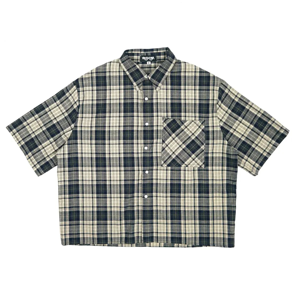 NYXYN - BOXY PLAID FLANNEL - MARINE