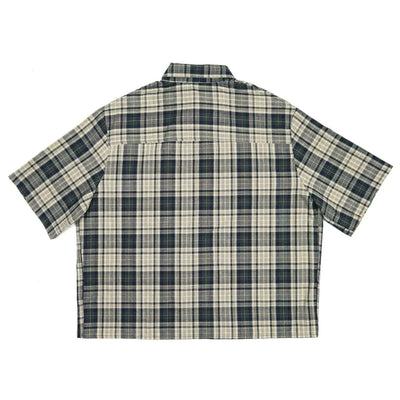 NYXYN - BOXY PLAID FLANNEL - MARINE