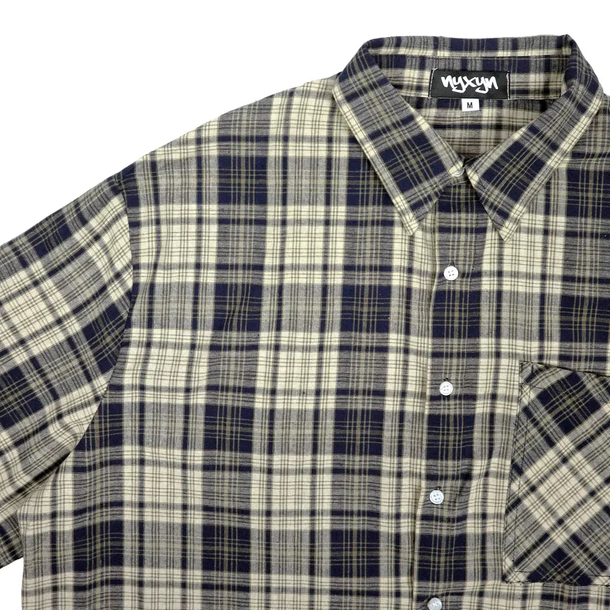 NYXYN - BOXY PLAID FLANNEL - MARINE