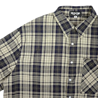 NYXYN - BOXY PLAID FLANNEL - MARINE