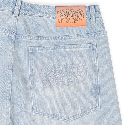 Frosted - Wavy Pants Sunfaded Light Blue