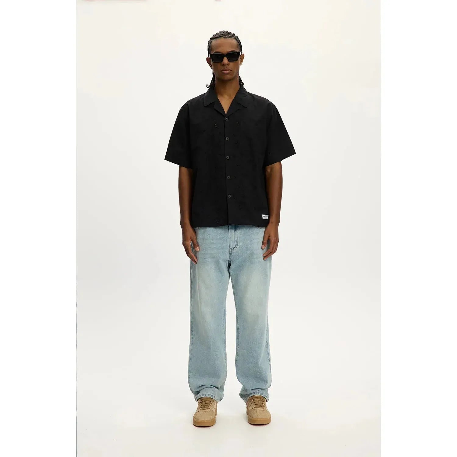 Embroidered Yacht Shirt – Black