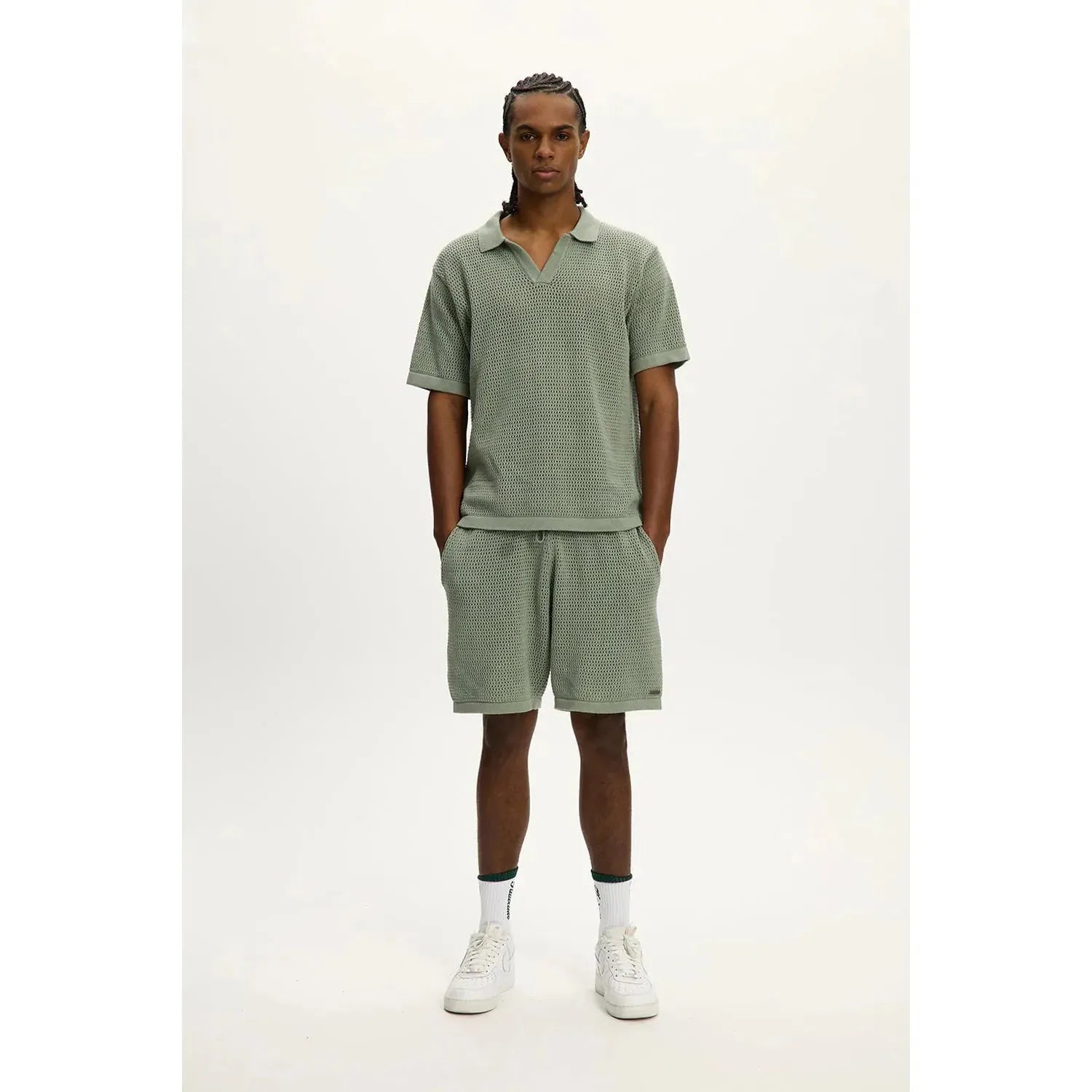 Knit Beach Polo - Jade