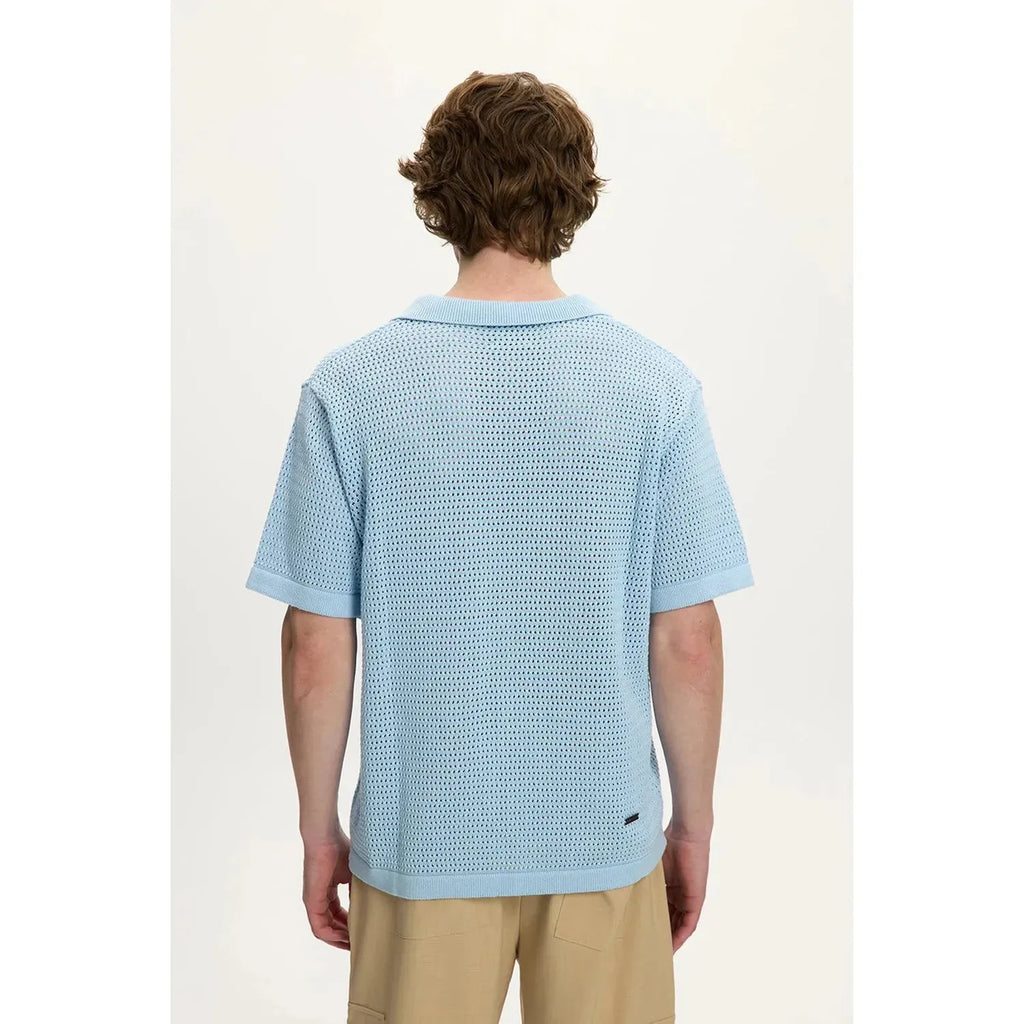Knit Beach Polo - Sky Blue