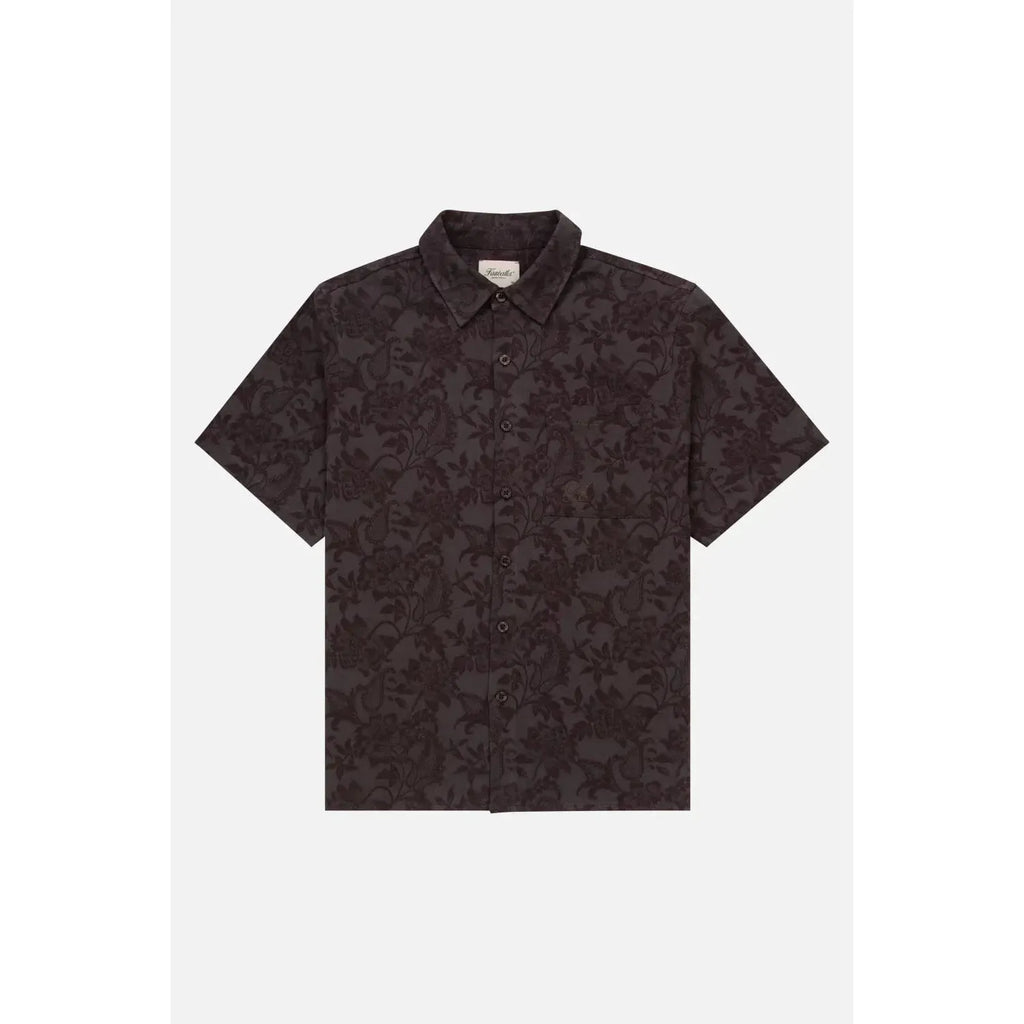 Jacquard Linen Shirt – Charcoal