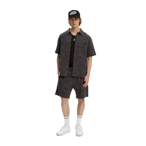 Jacquard Linen Shirt – Charcoal