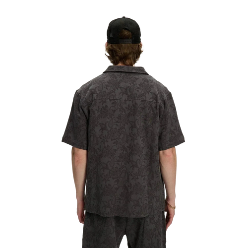 Jacquard Linen Shirt – Charcoal