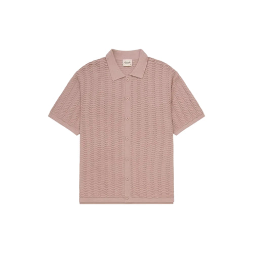 Wave Knit Polo – Dusty Lilac