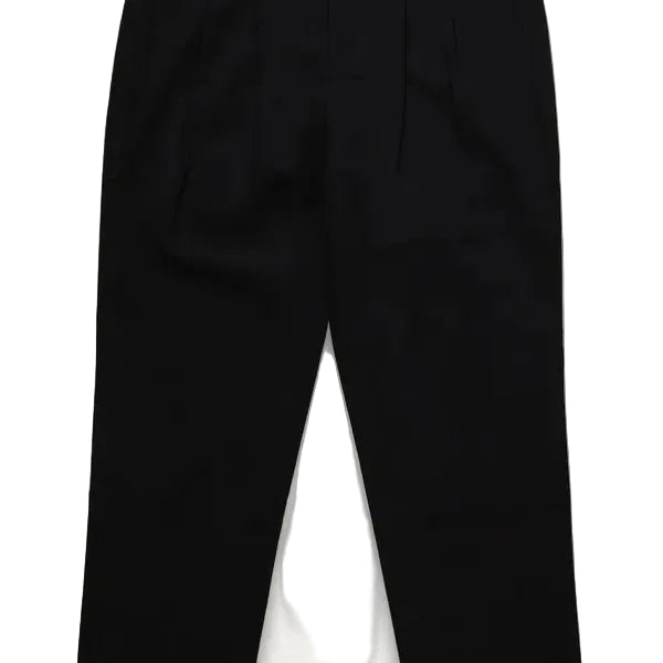Linen Double Pleated - Black