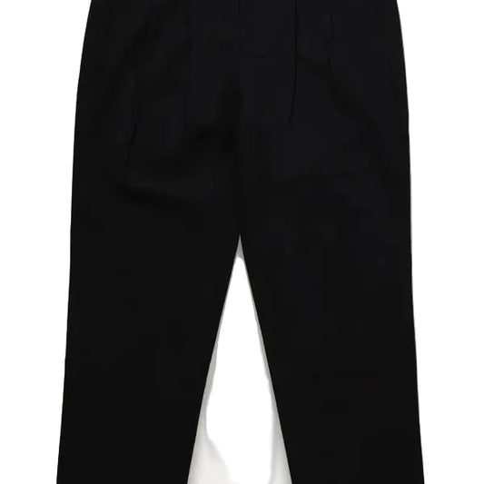 Linen Double Pleated - Black