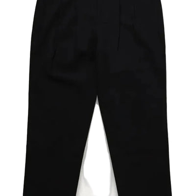 Linen Double Pleated - Black
