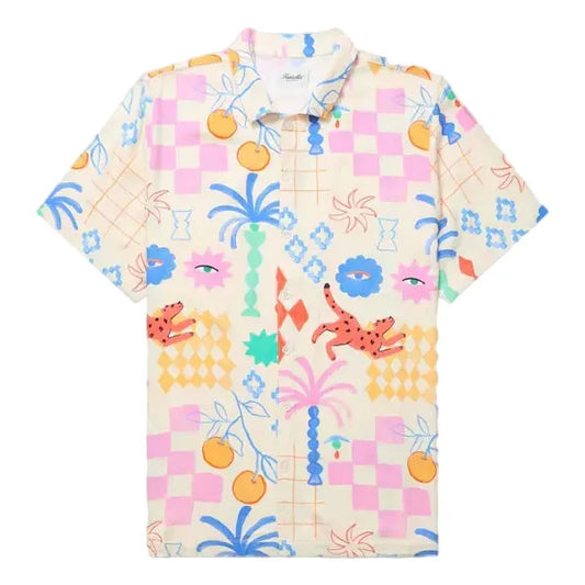 Beach Shirt - Cream Sunny Vibes