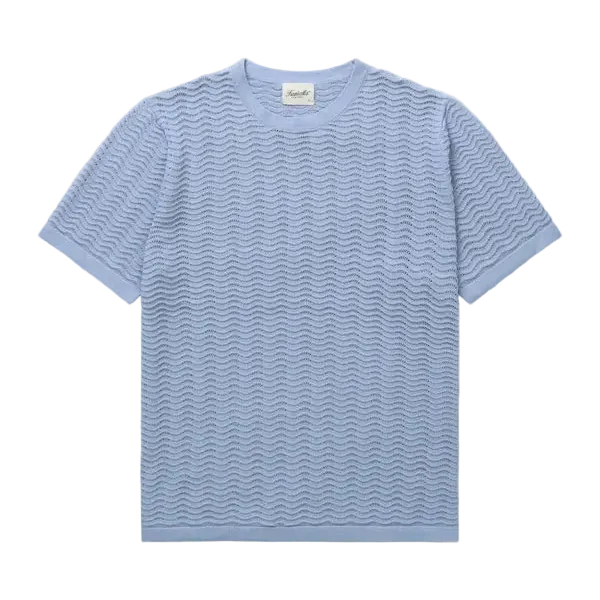 Wave Knit Tee - Rain Washed