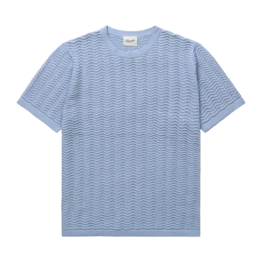 Wave Knit Tee - Rain Washed