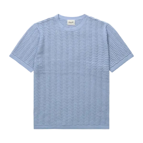 Wave Knit Tee - Rain Washed