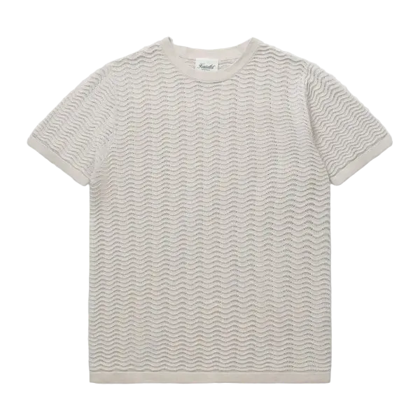 Wave Knit Tee - Sand