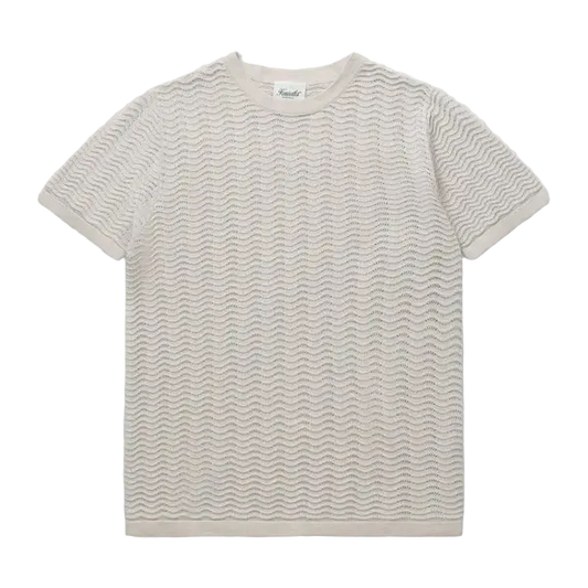 Wave Knit Tee - Sand