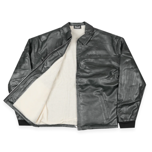 Frosted - Leather Jacket Washed Black