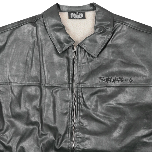 Frosted - Leather Jacket Washed Black