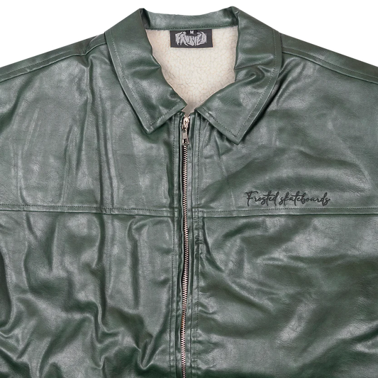 Frosted - Leather Jacket Green