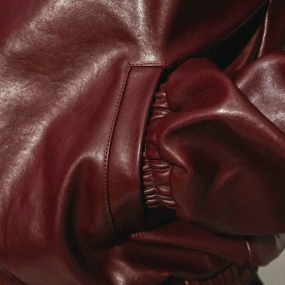 Leather Jacket Ego – Burgundy