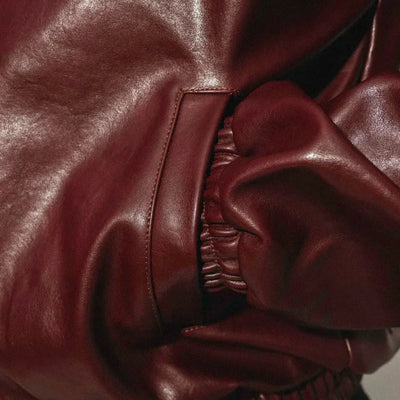 Leather Jacket Ego – Burgundy