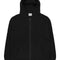 Knitted Zip Hoodie- Black