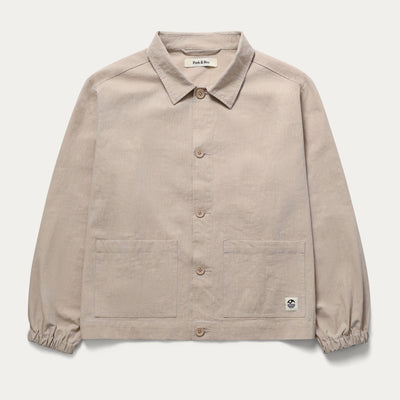 Linen Coach Jacket - Beige
