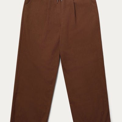 Linen Pleat Pant - Brown