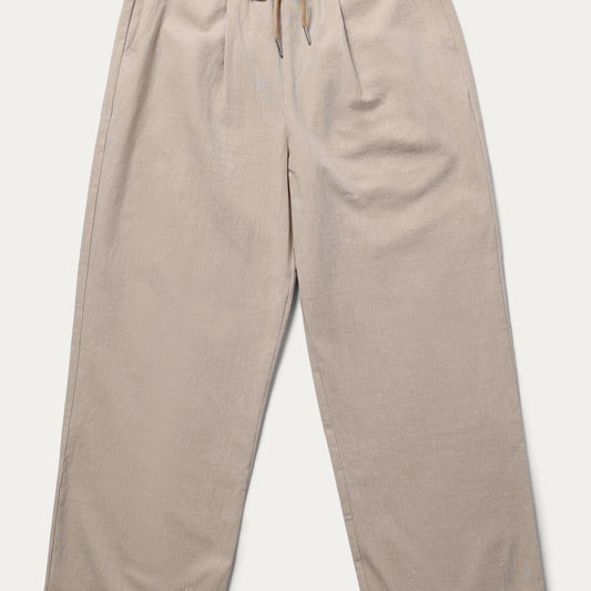 Linen Pleat Pant - Beige