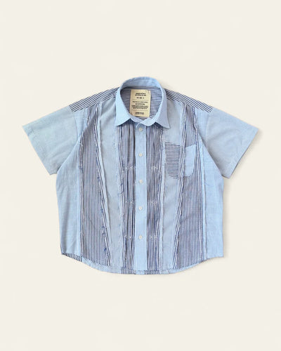 2DEGREECELCIUS -  Segment Button Up - Light Blue