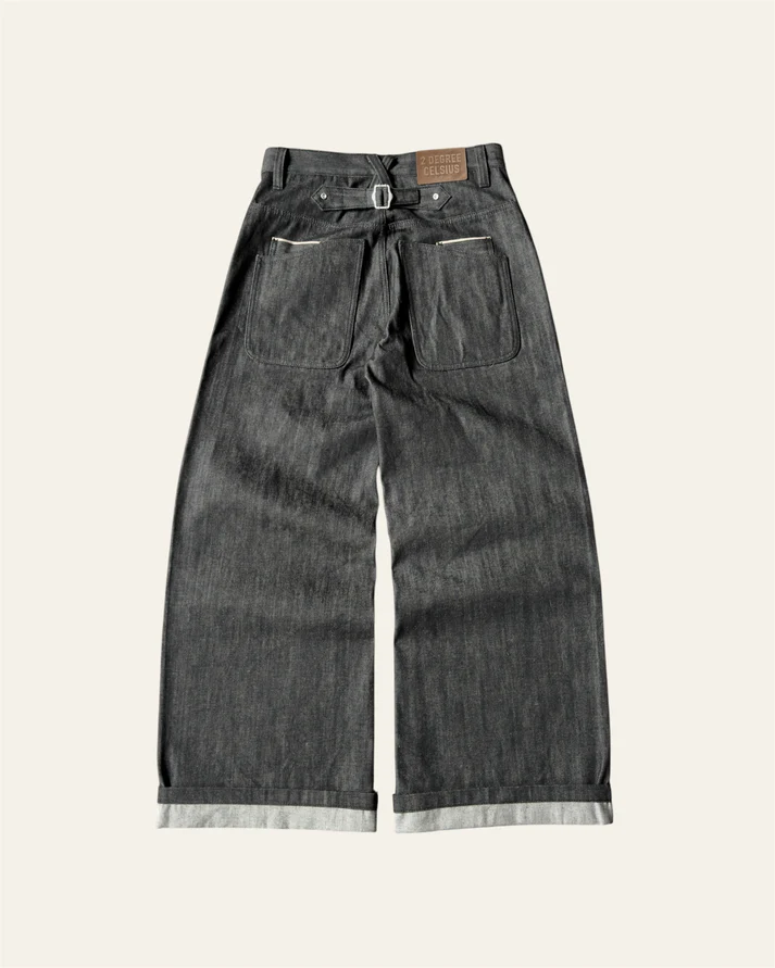 2DEGREECELCIUS - Warp Selvedge denim - Black
