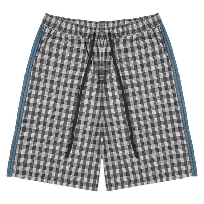 Frosted-Plaid Shorts Grey