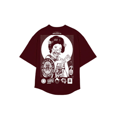 T-shirt de la brasserie Greisha Mei - Bordeaux