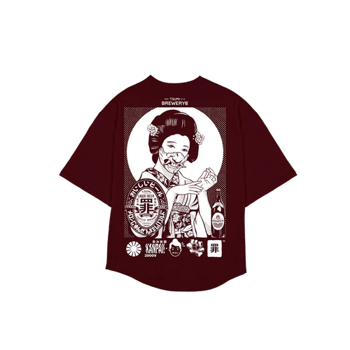 Brewery Greisha Mei T-shirt - Burgundy