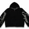 NE Zip-Up With Sleeve Logo - Black