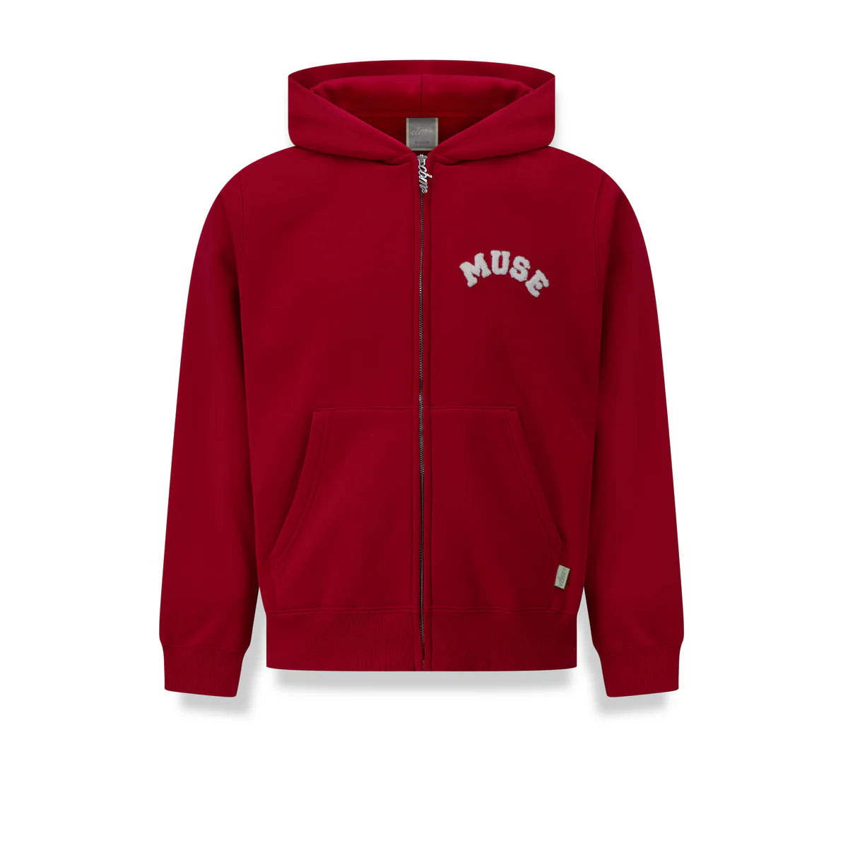 Heavyweight Chenille Zip-Up - Cherry
