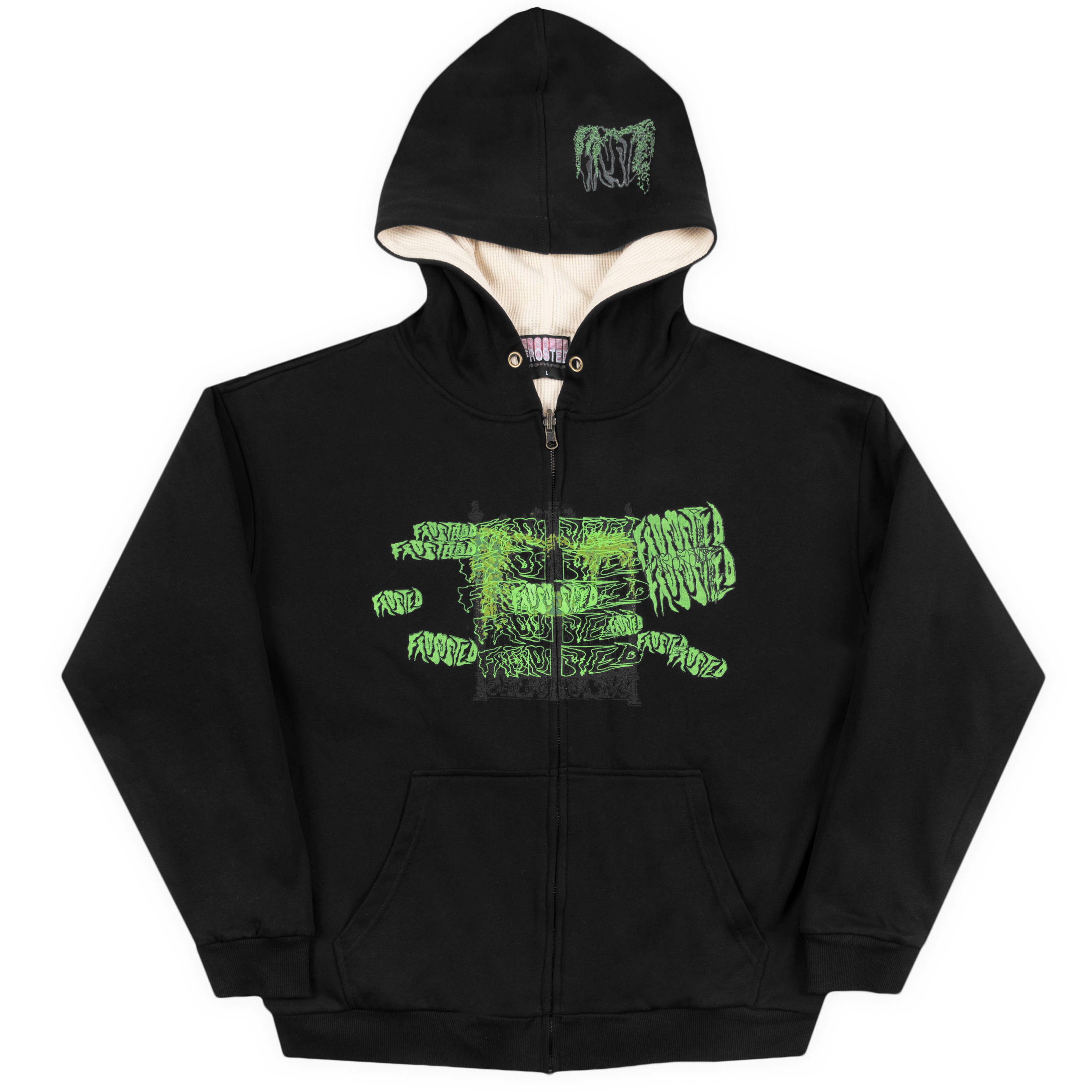 Reversible Waffle Black Hoodie