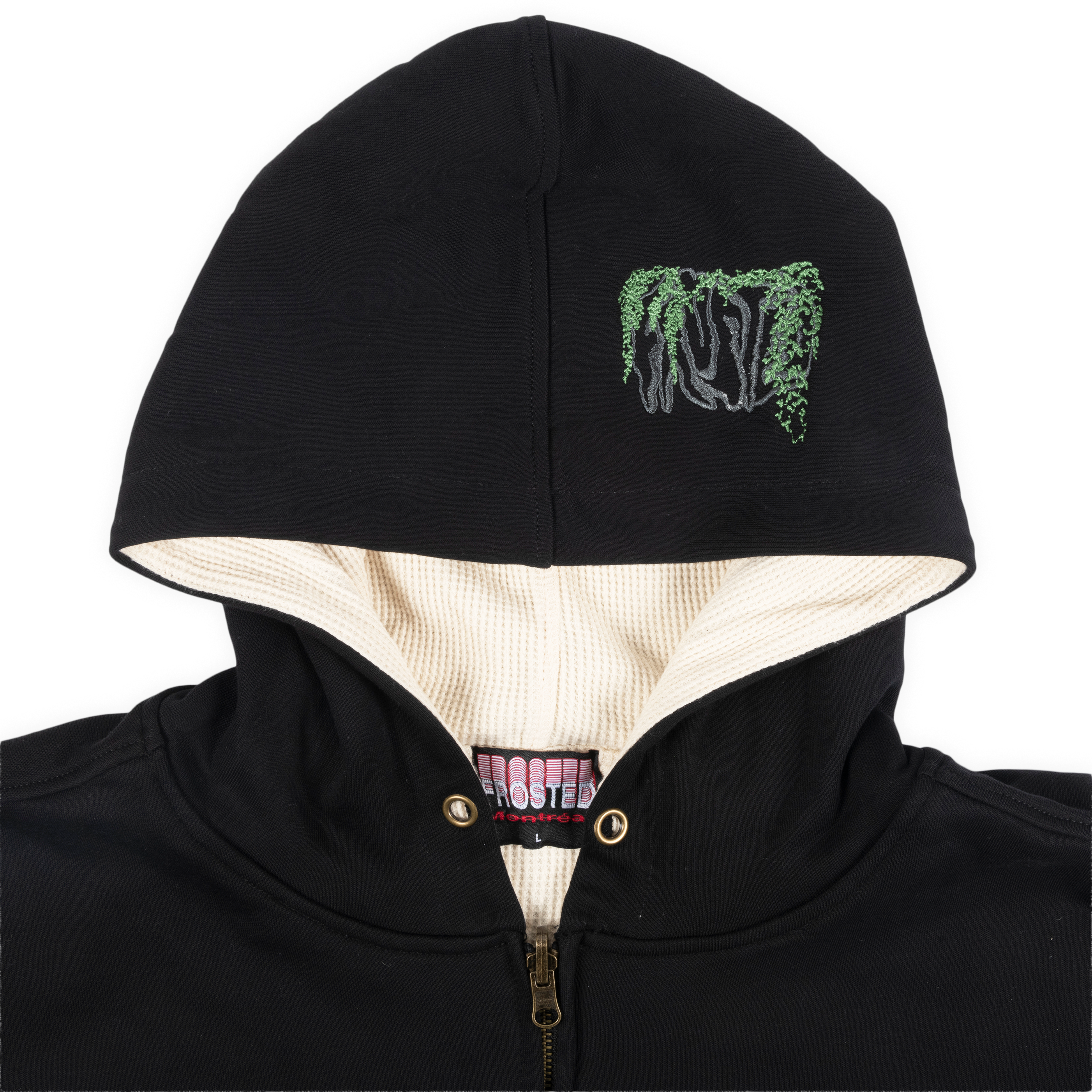 Reversible Waffle Black Hoodie