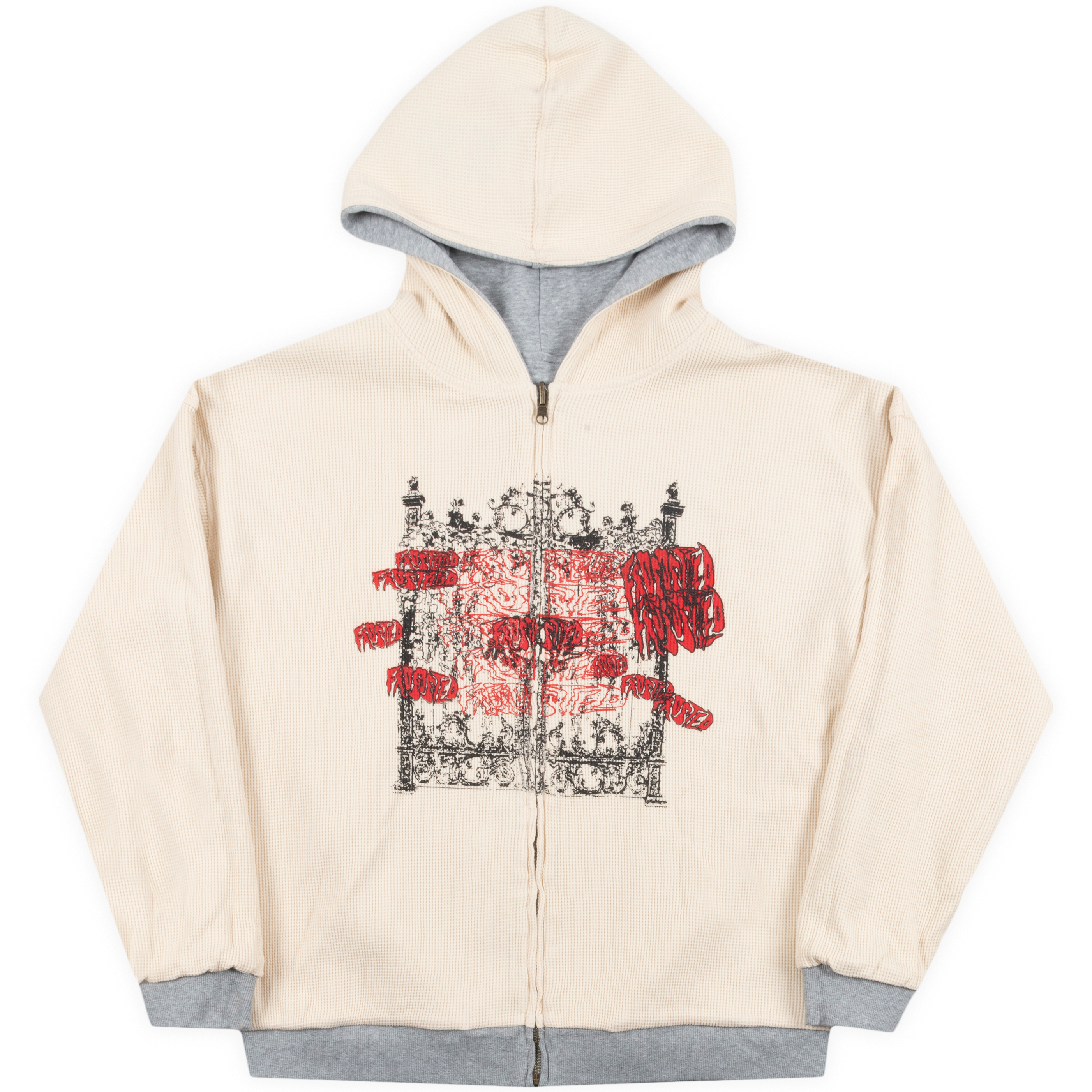 Reversible Waffle Grey Hoodie