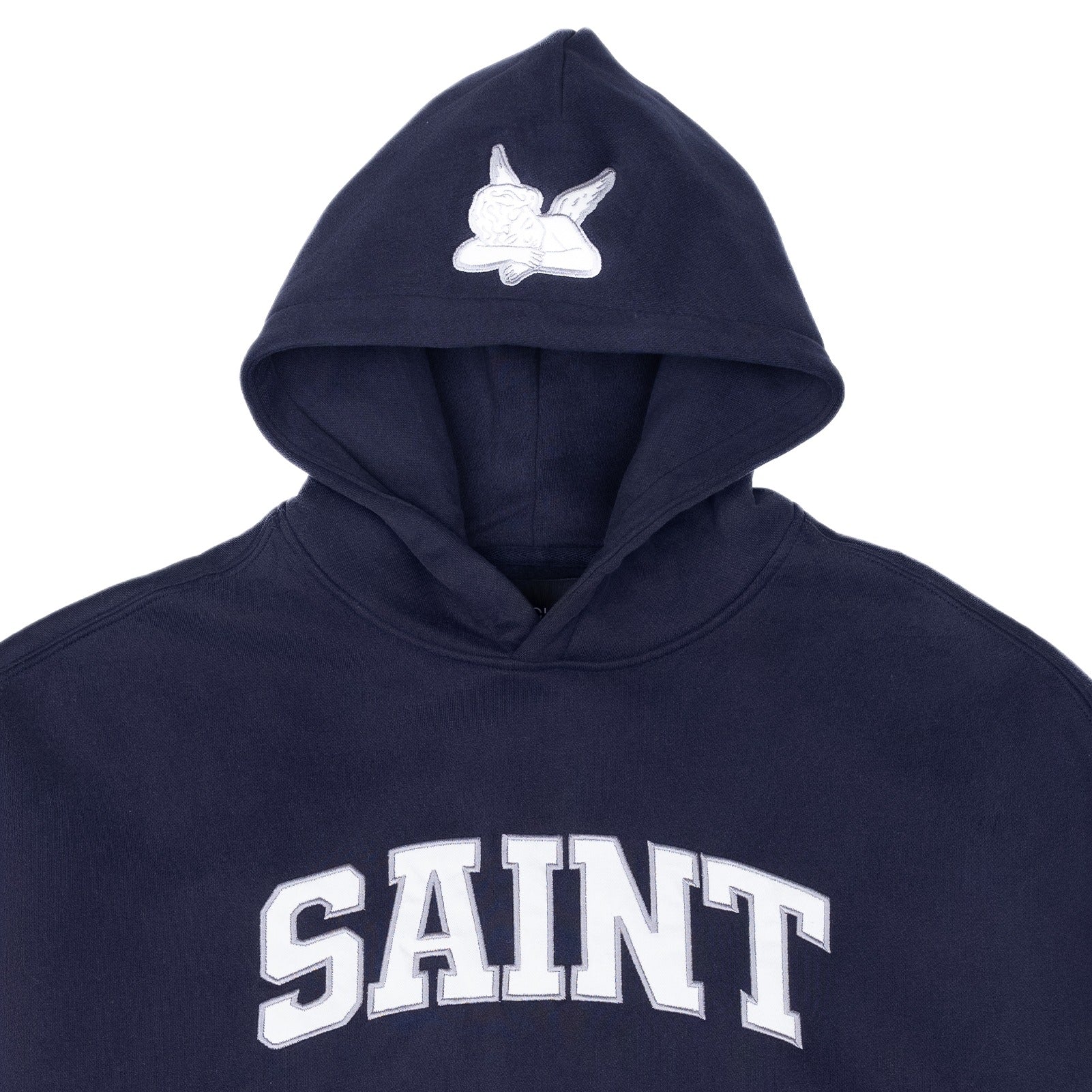 Navy Hoodie - Saint White College Stitch
