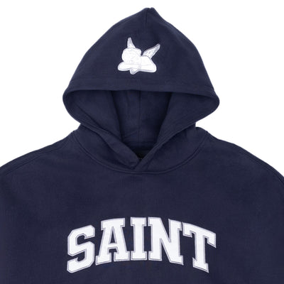Navy Hoodie - Saint White College Stitch