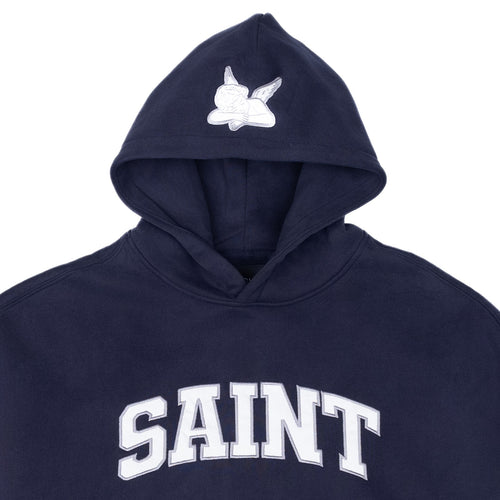 Navy Hoodie - Saint White College Stitch