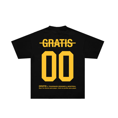 GRATIS "ZERO zero" Noir/\Jaune T-shirt