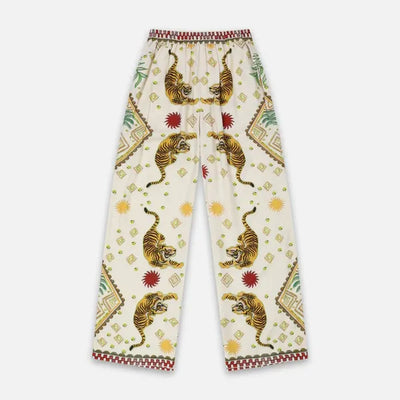 Lounge Pants - Cream Tiger